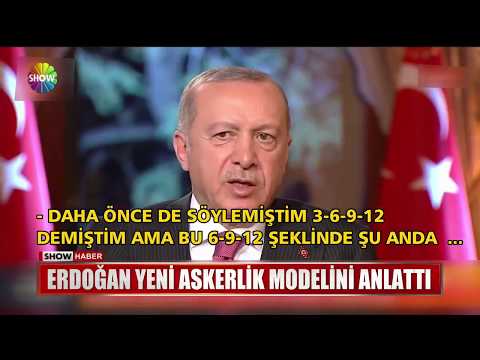 Erdoğan yeni askerlik modelini anlattı