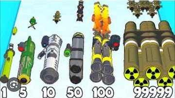 Rocket stack - Merge Evolution Level up Rocket Max Level Gameplay 1-25