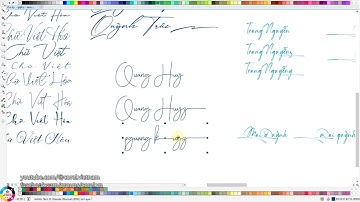 Phiên bản V4: Chữ ký - sử dụng font typo nâng cao trong coreldraw