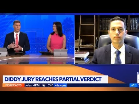 Lou Shapiro predicting the Diddy verdict on KTLA News
