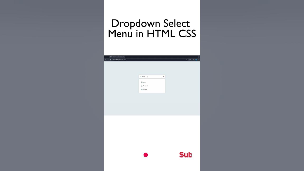 How to make drop-down menu using html and css #htmlcss #coding - YouTube