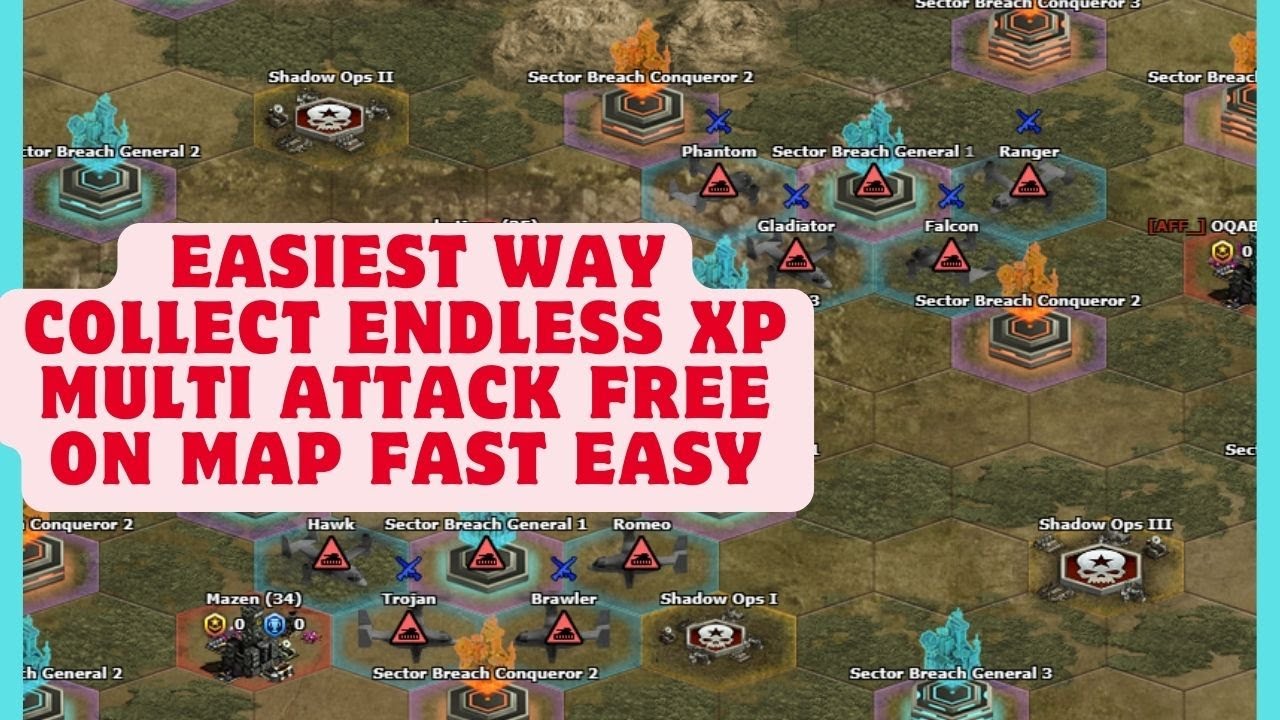 War Commander   Easiest Way Collect Endless Xp Multi Attack Free On Map Fast Easy