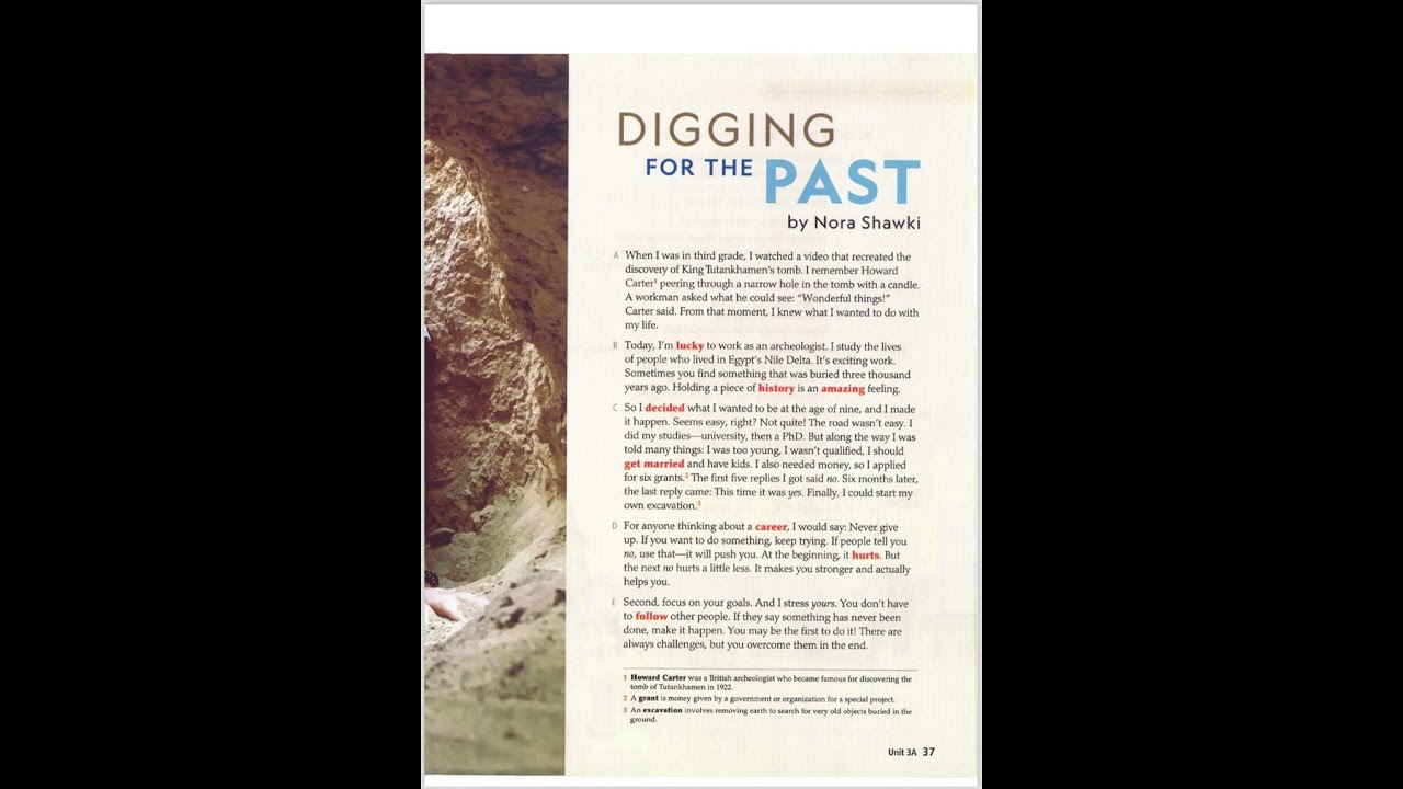 Unit3-Cool jobs-3A-Digging for the past by Nora Shawki