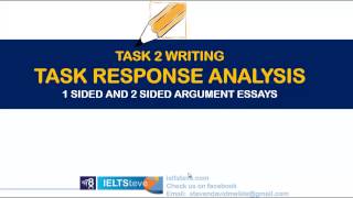 IELTS Task 2 Writing One-sided and Two-sided Argument Essays