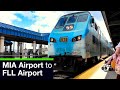 Tri rail train ride from miami international airport to fort lauderdale international airport fll