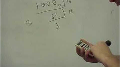 Decimal to Hexadecimal