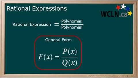 WCLN - Rational Expressions Introduction