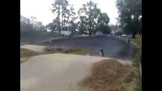 6 year old Tipene jumping at Cambridge BMX track