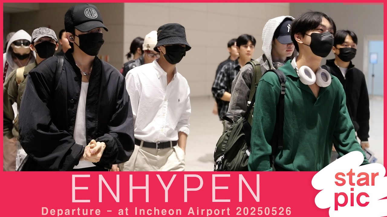 엔하이픈 '멋진 일곱남자!'  [STARPIC] / ENHYPEN Departure - at Incheon Airport 20250526
