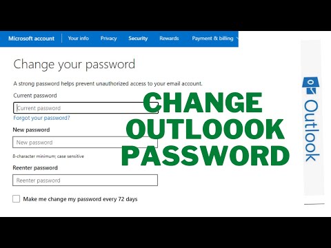 Change Outlook Email Password