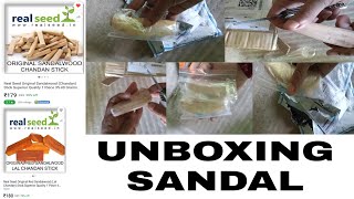 Unboxing sandal wood