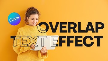 How to create Overlapping Text Effect on Image using Canva - Outline Text effect - Salma Sheriff