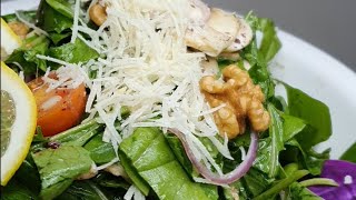 طريقة تحضير سلطة جرجير how to prepare arugula salad