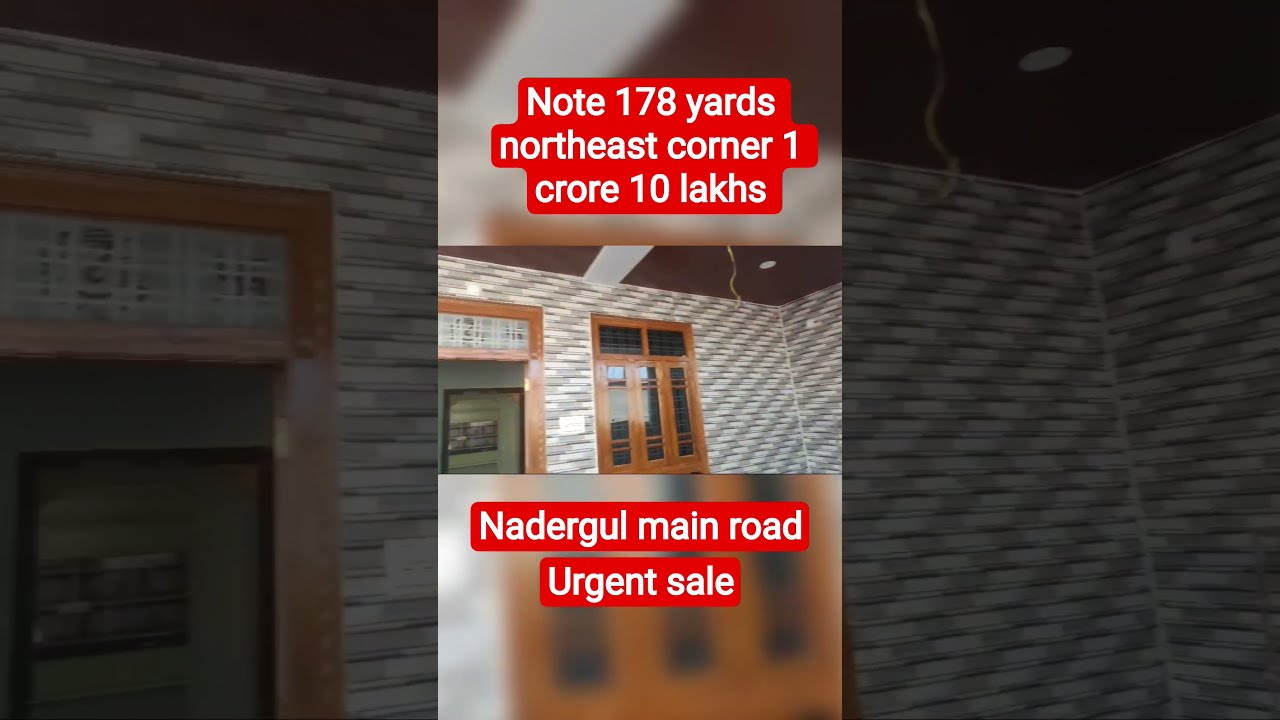 178 Yards North East Corner 1 Crore 10 Lakh Nadergul Main Road Urgent Sale Plotdevelopment Residen