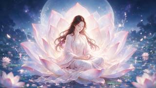 528Hz Healing Frequency - Divine Lotus Meditation for Heart Healing & Inner Peace