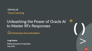 Cloud Coaching - Unleashing the Power of Oracle AI to Master RFx Responses