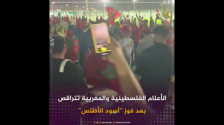 الأعلام الفلسطينية والمغربية تتراقص بعد فوز “أسود الأطلس” على بلجيكا