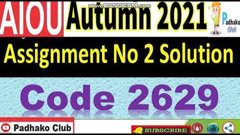 ⏩ AIOU Code 2629 Solved Assignment No.2 Autumn 2021 ||Level: MA Islamic studies