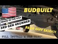 3rd Gen 4Runner rear differential skid plate,installation with some custom fabrication