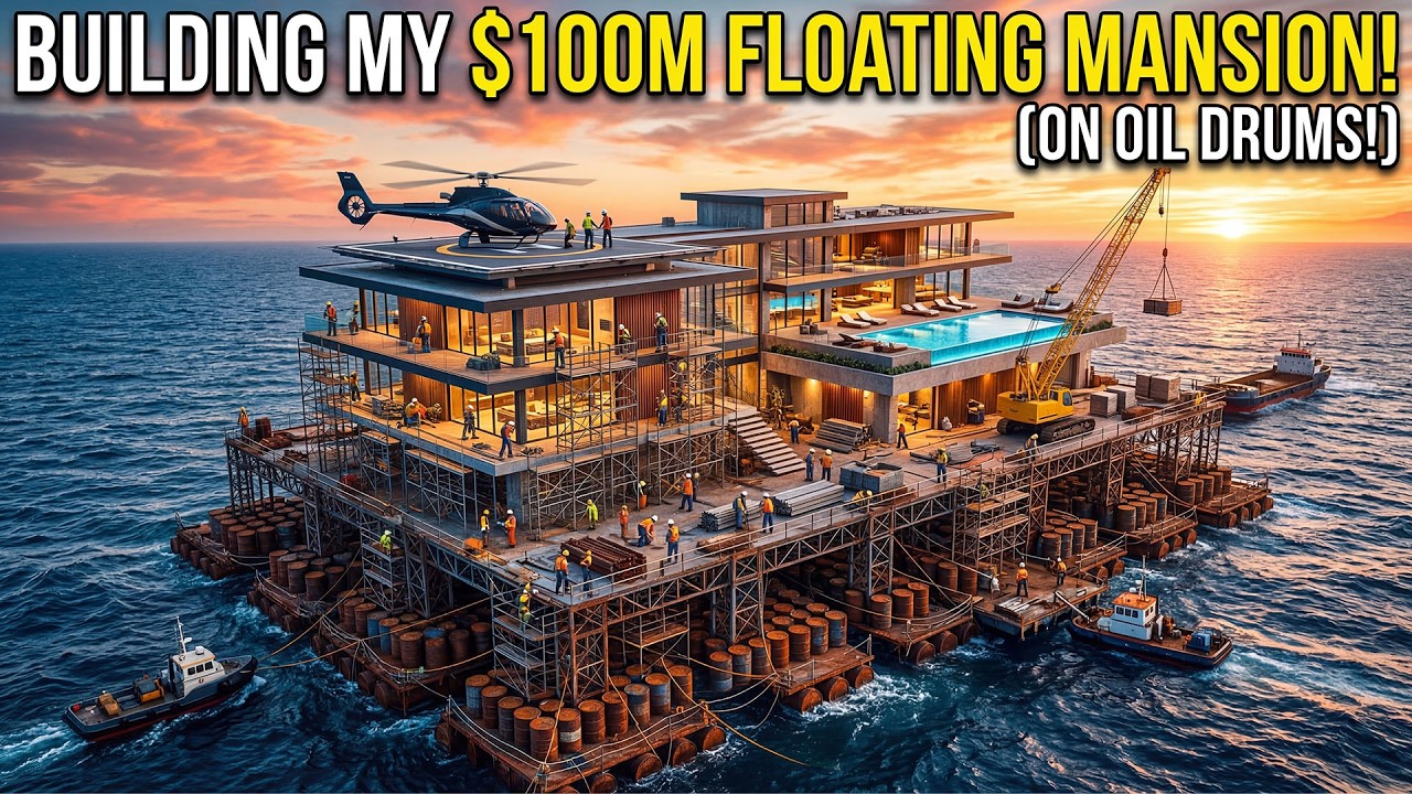 50 Workers Build a $10 Million Floating Mansion in the Middle of the Ocean