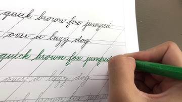 Spencerian script: Lowercase Pangram 3 | The Calligraphy Academy