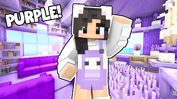 💜Minecraft But I Can Only Build With PURPLE!