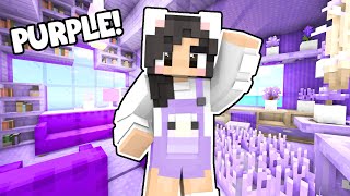 💜Minecraft But I Can Only Build With PURPLE!