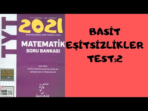 (BASİT EŞİTSİZLİKLER TEST:2) KAREKÖK  #TYT MATEMATİK SORU BANKASI ÇÖZÜMLERİ