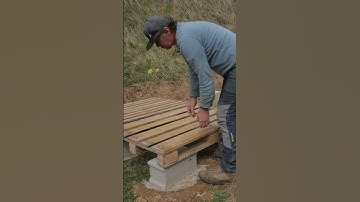 DIY pallet deck for CABIN #shorts