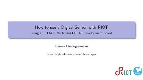 How to use a Digital Sensor with RIOT