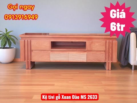 Kệ Tivi Gỗ Xoan Đào Sang Trọng Cho Phòng Khách Hiện Đại