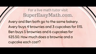 Systems of Equations Word Problem