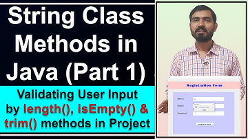 String Class Methods (length(), isEmpty() & trim()) In Java || Check String is Empty Or Not