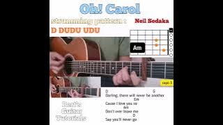 Oh! Kunci gitar Carol - Neil Sedaka dengan lirik & tutorial memetik