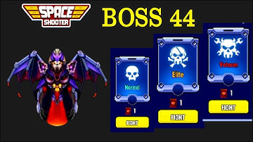 New Boss 44 All Levels No Revive | Space Shooter Direct Tutorial