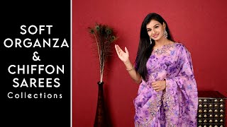 New Soft Organza & Chiffon Sarees Collections || Online Shopping || Kaladhar Sarees And Fabrics screenshot 3