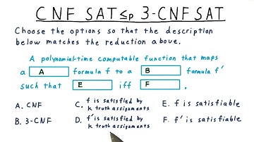CNF 3CNF Quiz Solution - Georgia Tech - Computability, Complexity, Theory: Complexity