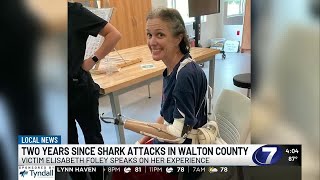 Shark attack survivor shares story; NSA employee’s condition still unknown