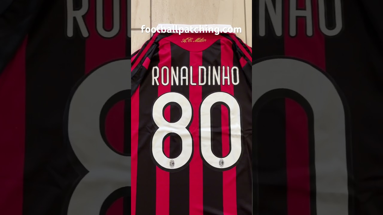 Ronaldinho 80 Jersey AC Milan Adidas 2008 2009 Retro Football