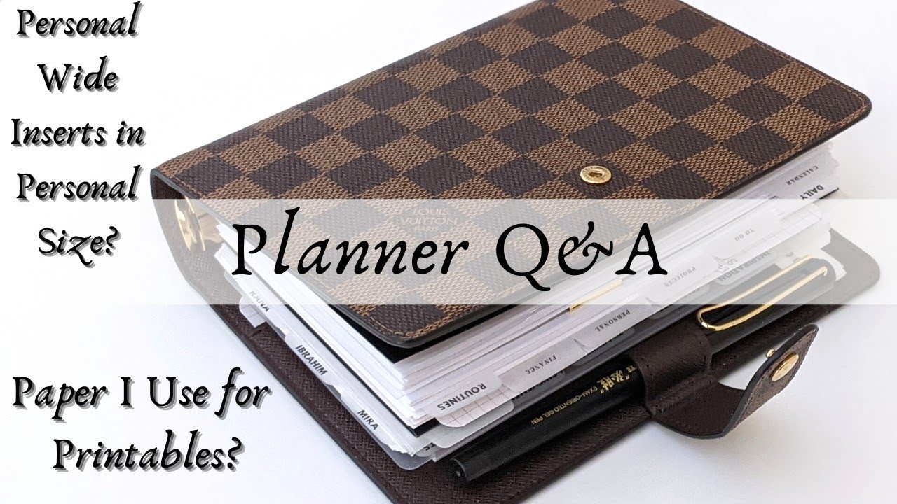 Planner Q&A: Personal Wide Inserts in a Personal Planner? Paper I Use For  Printables? 