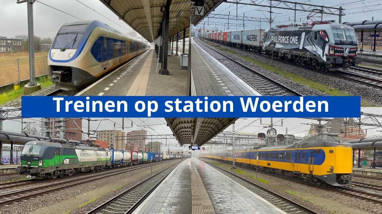 Treinen op station Woerden - 1 april 2023