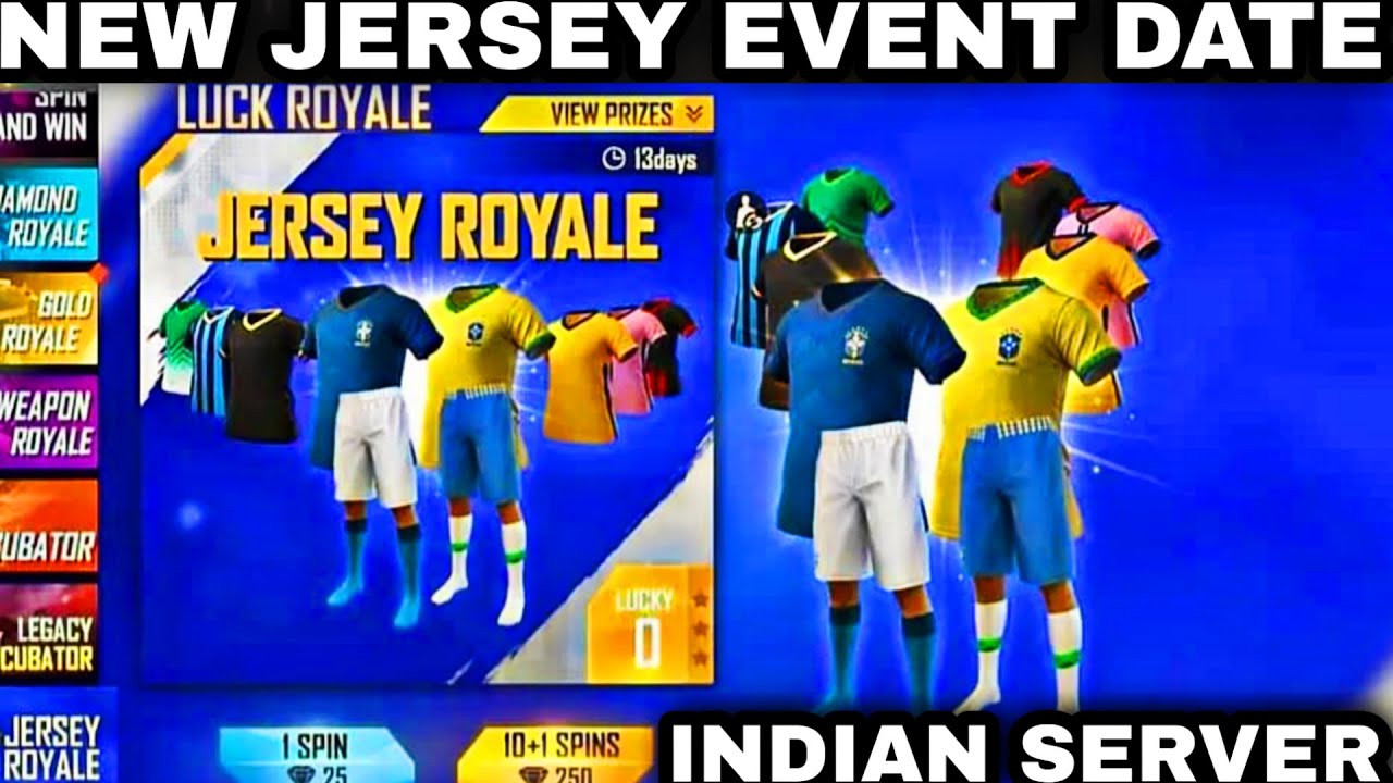 Free Fire New Jersey Event Date Free Fire New Event Today New Event In Free Fire Youtube