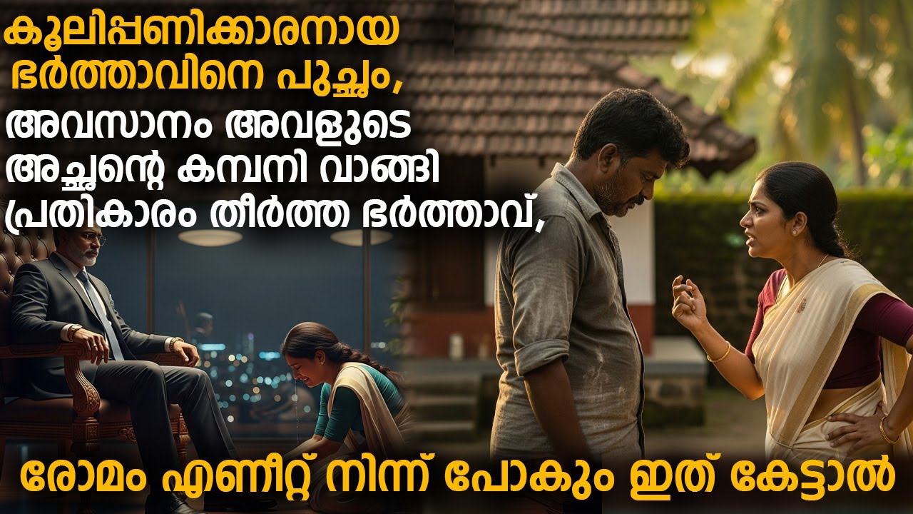കൂലിപ്പണിക്കാരനായ ഭർത്താവിനെ പുച്ഛം,അവസാനം അവളുടെ അച്ഛന്റെ കമ്പനി വാങ്ങി പ്രതികാരം തീർത്ത ഭർത്താവ്,