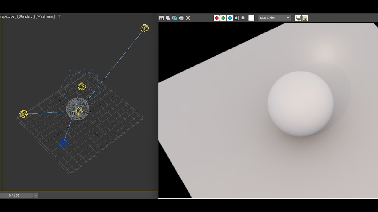 3ds max 燈光系統與渲染器 render 原理、設定與關係、燈光設計、三點打光教學