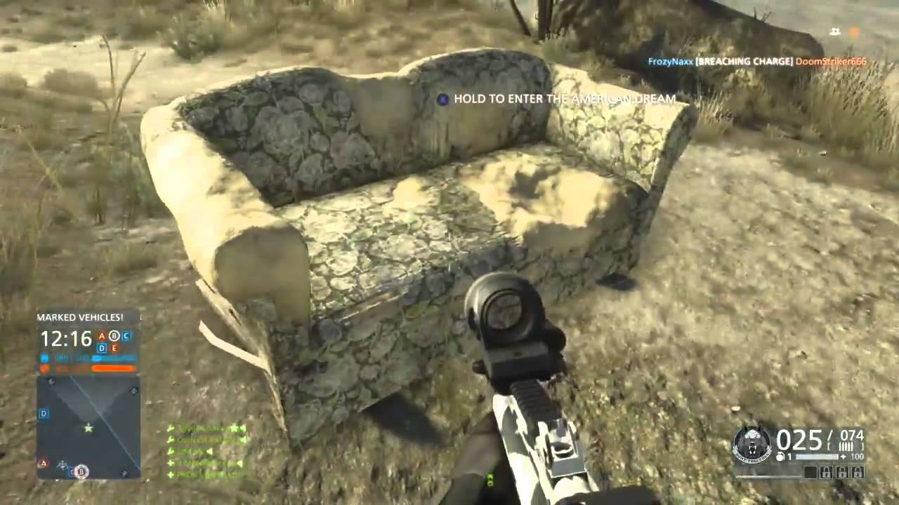 Battlefield Hardline Killing Sofa (Drivable Couch The American