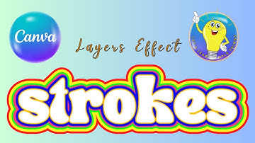 Multiple layer Strokes in Canva Effect, Create multiple outlines on your text in Canva double stroke