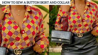 How to Cut and Sew a Female Shirt with a Collar| Beginners Friendly Tutorial.