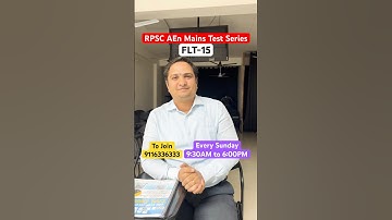 FLT-15 | RPSC AEn Offline Test Series | SaSuTi By Dushyant Sir #rpscaen #sasuti