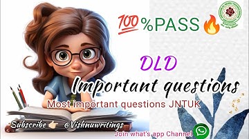 DLD important questions JNTUK||Digital logic design||#viralvideo #education