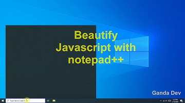 How to prettify/beautify javascript in notepad++
